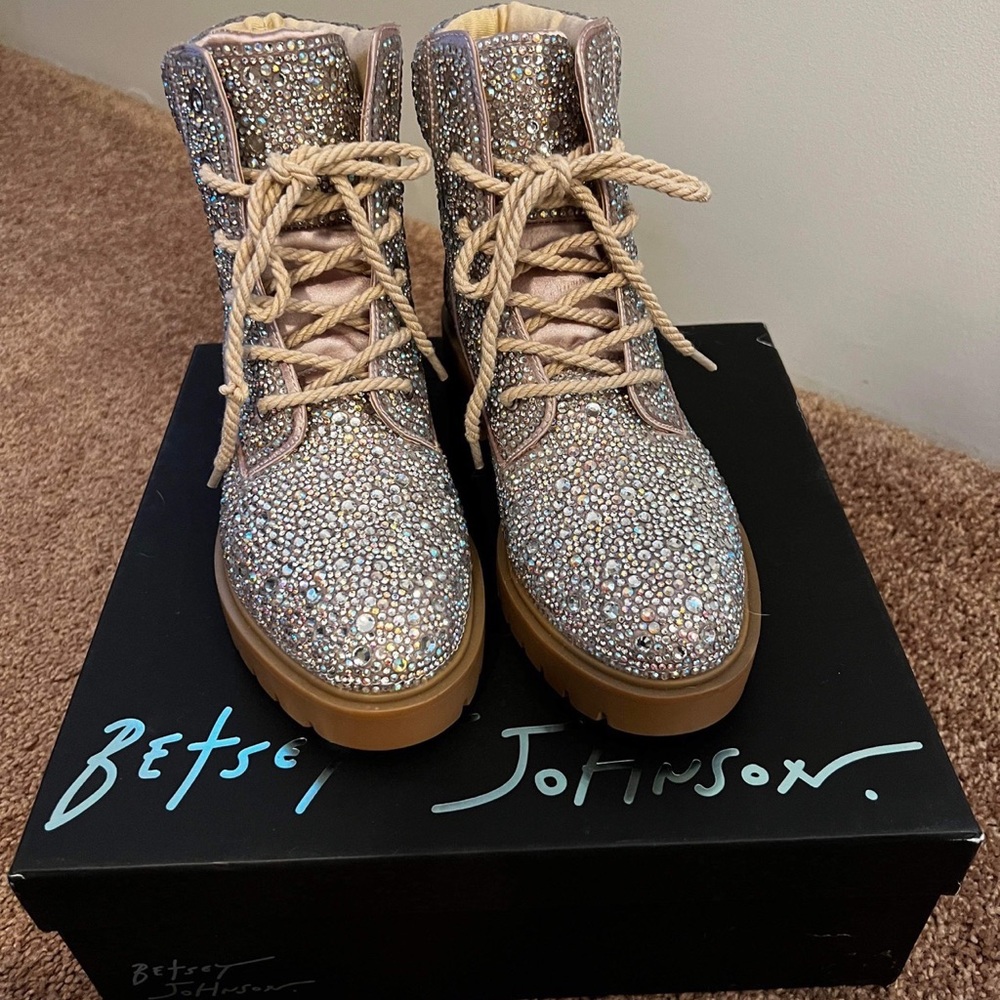 Betsey Johnson Hudson Rhinestone Boots